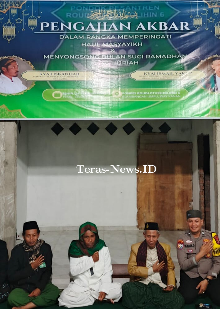 Gelar Pengajian Akbar dan Haul Masyayikh, Ponpes Roudlotussholihin 6 Way Kanan Sambut Bulan Ramadhan