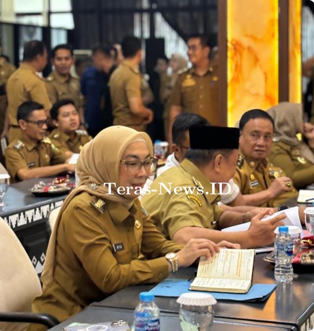 Bupati Way Kanan Ayu Asalasiyah Hadiri Rakor ATR/BPN RI Dikantor Gubernur Provinsi Lampung